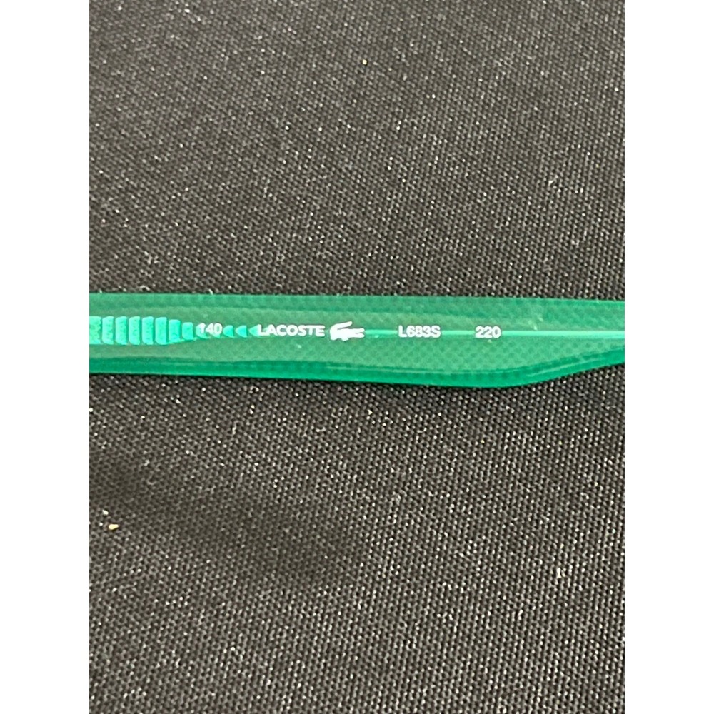 Lacoste L683S 220 Rectangle Sunglasses Green Black Two-Tone with Case - Picture 6 of 7